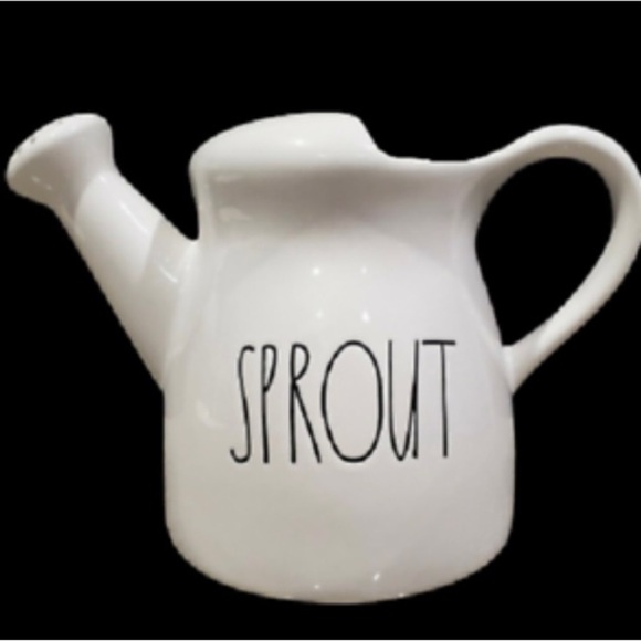 Rae Dunn Ceramic Sprout Watering Can By Magenta Can Pottery Large Letters Decor - Picture 1 of 5